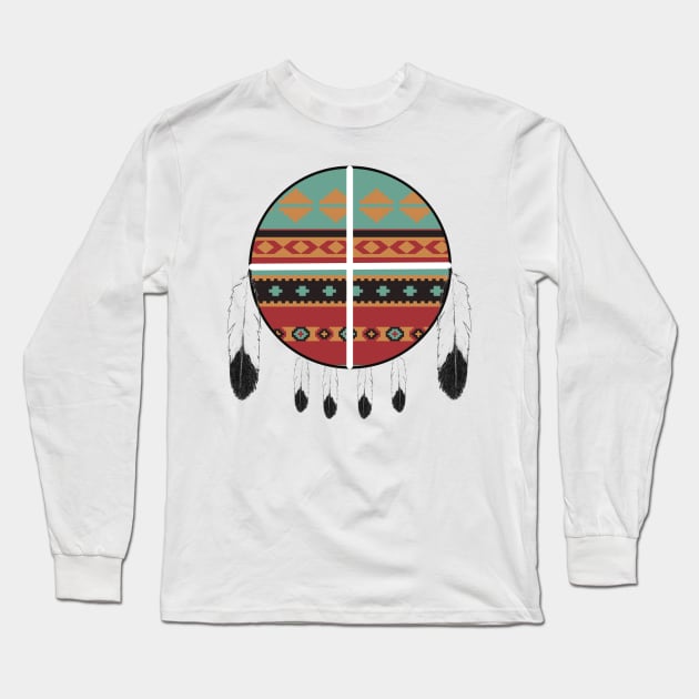 Medicine Wheel Fancy Long Sleeve T-Shirt by MrPhilFox